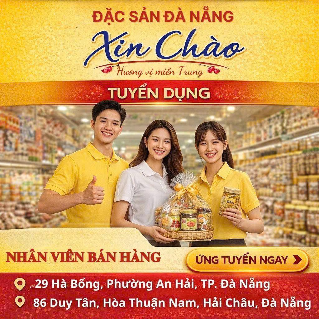 Nữ Bán Hàng Đặc Sản Đà Nẵng Xin Chào