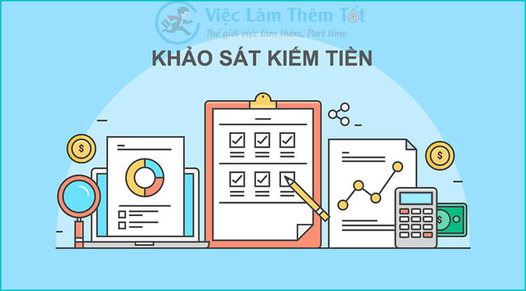 việc làm thêm tham gia các cuộc khảo sát trực tuyến