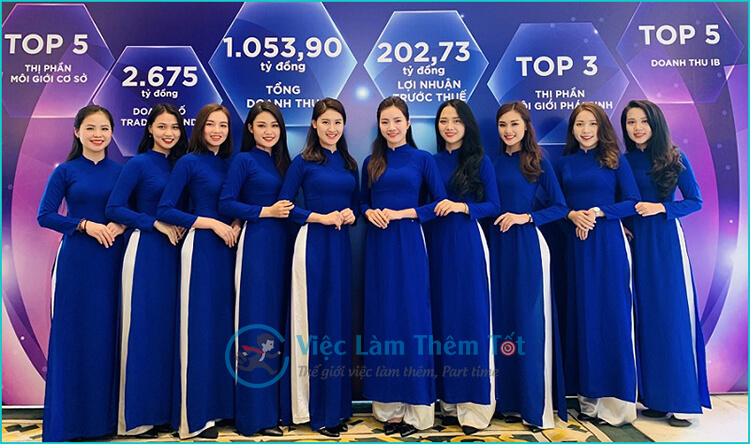 Việc làm thêm part time Lễ tân PG và PB