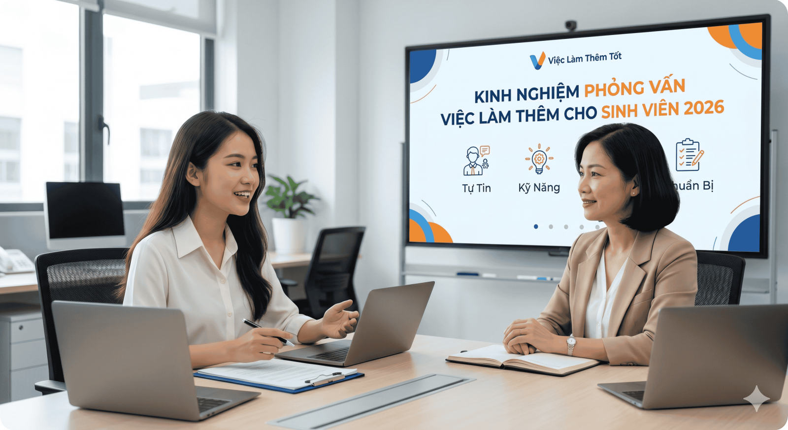 Kinh nghiệm phỏng vấn tìm việc làm thêm part-time trong ngành F&B và văn phòng cho sinh viên.
